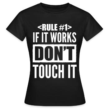 Coder Developer Software Developer IT Developer - Women's T-Shirt - black - Front - AI Model Female 172 dark (172cm)