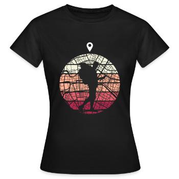Géocaching Géo géo géocérisme Géographie - T-shirt Femme - noir - Devant - AI Model Female 172 dark (172cm)