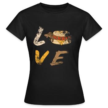 Chien de toit - T-shirt Femme - noir - Devant - AI Model Female 172 dark (172cm)