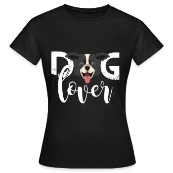 Chien amoureux de chien Amoureux de chiens - T-shirt Femme - noir - Devant - AI Model Female 172 dark (172cm)