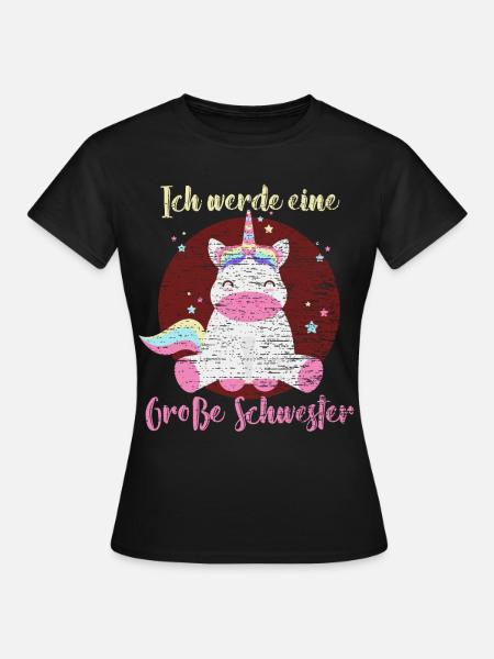 Ich werde eine große Schwester - Frauen T-Shirt - Schwarz