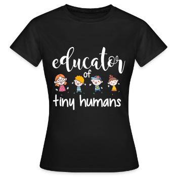 Enseignement primaire École primaire Enseignement - T-shirt Femme - noir - Devant - AI Model Female 172 dark (172cm)