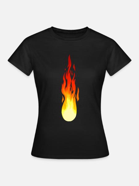 Flamme Feu Feu Feu Incendie Inferno - T-shirt Femme - noir