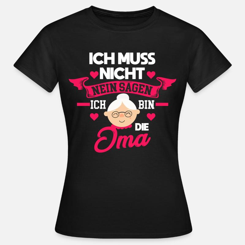 Oma Großmutter Wörterbuch Geschenk - Frauen T-Shirt - Schwarz