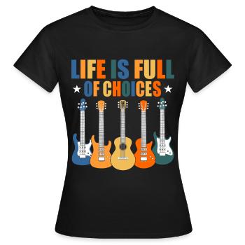 Guitariste guitariste - T-shirt Femme - noir - Devant - AI Model Female 172 dark (172cm)