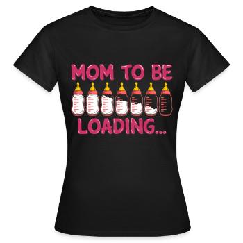 Maman To Be Loading Mother - T-shirt Femme - noir - Devant - AI Model Female 172 dark (172cm)