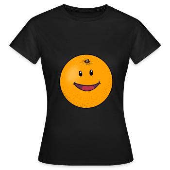 Orange Obst Frucht Vitamine Frucht Früchte - Frauen T-Shirt - Schwarz - Vorne - AI Model Female 172 dark (172cm)