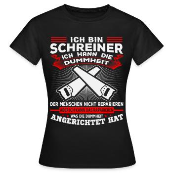 ICH BIN SCHREINER - Frauen T-Shirt - Schwarz - Vorne - AI Model Female 172 dark (172cm)