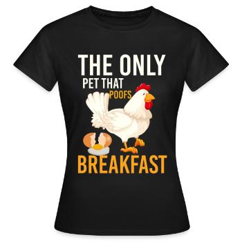 Poulet Poulet Poulet Poulet Dire Un Oeuf - T-shirt Femme - noir - Devant - AI Model Female 172 dark (172cm)
