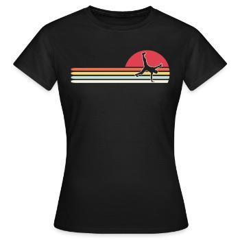Breakdancer B-Boy retro - Frauen T-Shirt - Schwarz - Vorne - AI Model Female 172 dark (172cm)