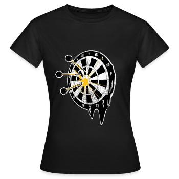Dartpfeil Dartboard Onehundredeighty Bullseye - Frauen T-Shirt - Schwarz - Vorne - AI Model Female 172 dark (172cm)