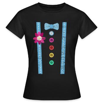 Costume de clown - T-shirt Femme - noir - Devant - AI Model Female 172 dark (172cm)