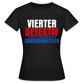 Detektiv - Frauen T-Shirt - Schwarz - Vorne - AI Model Female 172 dark (172cm)