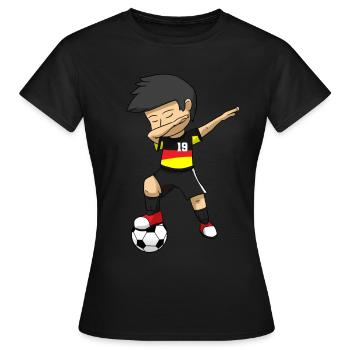 Soccer Boy Dabbing Soccer Boy Soccer Boy - Women's T-Shirt - black - Front - AI Model Female 172 dark (172cm)