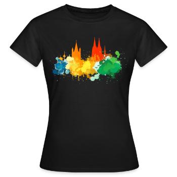 Cologne Skyline Kölner Kölle - T-shirt Femme - noir - Devant - AI Model Female 172 dark (172cm)