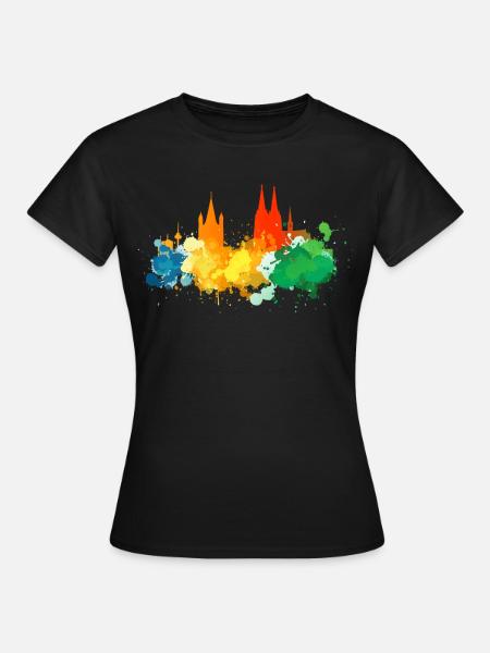 Köln Skyline Kölner Kölle - Frauen T-Shirt - Schwarz