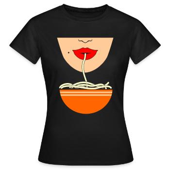 Pho Noodle Essen - Frauen T-Shirt - Schwarz - Vorne - AI Model Female 172 dark (172cm)