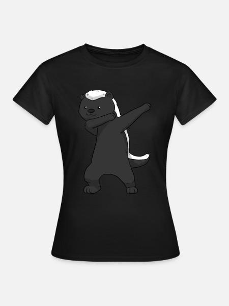 Honey Badger Dab Dachs Dabbing - T-shirt Femme - noir