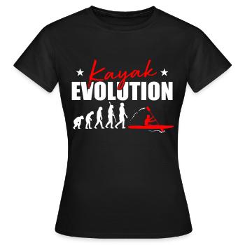 Kayak Evolution Kayak Kayak Développement Kayaker Kayak Kayak - T-shirt Femme - noir - Devant - AI Model Female 172 dark (172cm)