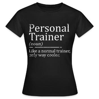 Personal Trainer - Women's T-Shirt - black - Front - AI Model Female 172 dark (172cm)