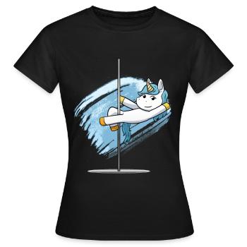 Unicorn pole dancing pole dancing danseur - T-shirt Femme - noir - Devant - AI Model Female 172 dark (172cm)