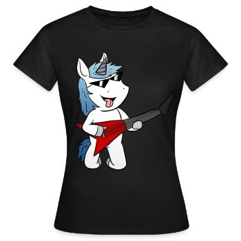 Licorne guitare électrique guitare électrique - T-shirt Femme - noir - Devant - AI Model Female 172 dark (172cm)