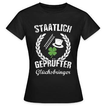 Schornsteinfeger - Frauen T-Shirt - Schwarz - Vorne - AI Model Female 172 dark (172cm)