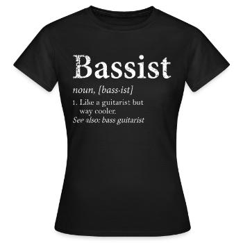 Bassist - Women's T-Shirt - black - Front - AI Model Female 172 dark (172cm)