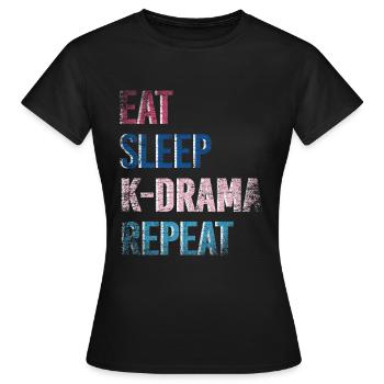 K Drama K-Drama Geschenk - Frauen T-Shirt - Schwarz - Vorne - AI Model Female 172 dark (172cm)