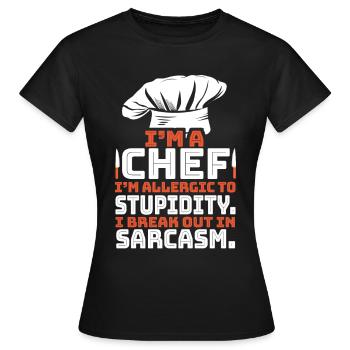 Chefkoch - Frauen T-Shirt - Schwarz - Vorne - AI Model Female 172 dark (172cm)