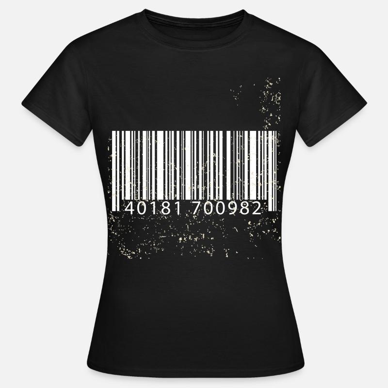 Barcode Geschenkidee - Frauen T-Shirt - Schwarz