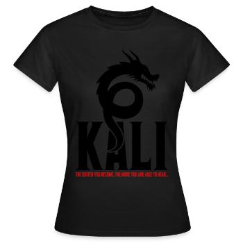 Kali Linux Offensive Security Pentest - Frauen T-Shirt - Schwarz - Vorne - AI Model Female 172 dark (172cm)