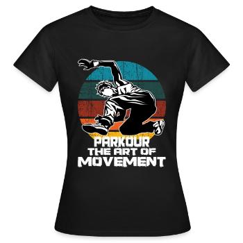 Parkour Freerunning Backflip Funsport Fun Gift - T-shirt Femme - noir - Devant - AI Model Female 172 dark (172cm)