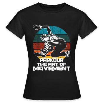 Parkour Freerunning Backflip Funsport Fun Gift - T-shirt Femme - noir - Devant - AI Model Female 172 dark (172cm)
