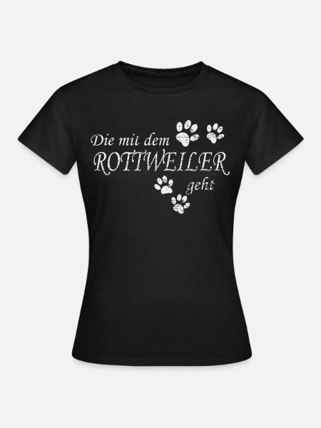 Rottweiler Gassi - Frauen T-Shirt - Schwarz