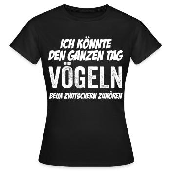 Lustiger Spruch Versaut Vögeln Sixistisch - Frauen T-Shirt - Schwarz - Vorne - AI Model Female 172 dark (172cm)