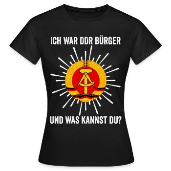Ostalgie DDR Deutschland - Frauen T-Shirt - Schwarz - Vorne - AI Model Female 172 dark (172cm)
