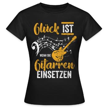 Gitarre Musiker - Frauen T-Shirt - Schwarz - Vorne - AI Model Female 172 dark (172cm)