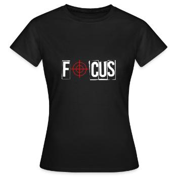 Focus Fadenkreuz Konzentration auf's Wichtige - Frauen T-Shirt - Schwarz - Vorne - AI Model Female 172 dark (172cm)