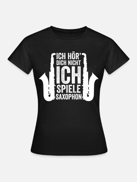 Saxophon Schlager - Frauen T-Shirt - Schwarz