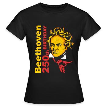 Beethoven - Frauen T-Shirt - Schwarz - Vorne - AI Model Female 172 dark (172cm)