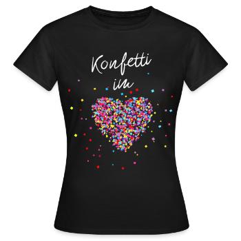 Konfetti im Herzen - Frauen T-Shirt - Schwarz - Vorne - AI Model Female 172 dark (172cm)