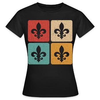 Vintage Mardi Gras - Frauen T-Shirt - Schwarz - Vorne - AI Model Female 172 dark (172cm)