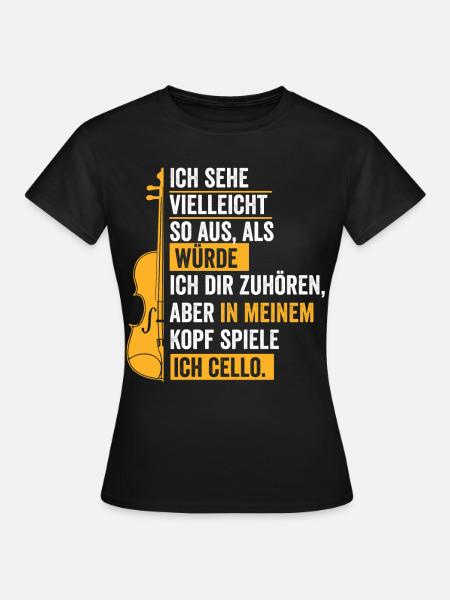 Cello Jazz - Frauen T-Shirt - Schwarz