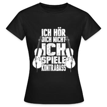 Kontrabass - Frauen T-Shirt - Schwarz - Vorne - AI Model Female 172 dark (172cm)