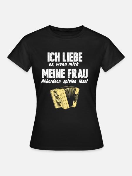 Akkordeon - Frauen T-Shirt - Schwarz