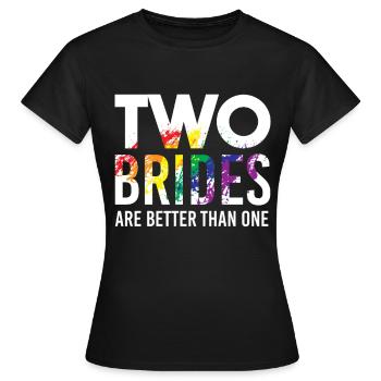 Mariage lesbien Mariage lesbien Mariage lesbien - T-shirt Femme - noir - Devant - AI Model Female 172 dark (172cm)