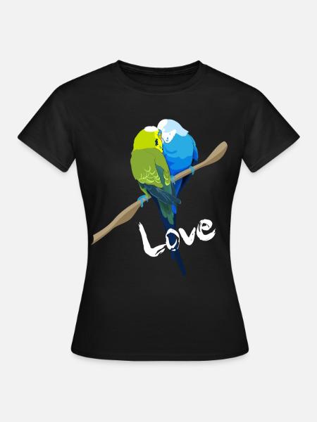 Wellensittich - Frauen T-Shirt - Schwarz