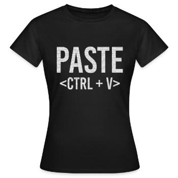 Copy And Paste IT Informatik STRG + V - Frauen T-Shirt - Schwarz - Vorne - AI Model Female 172 dark (172cm)