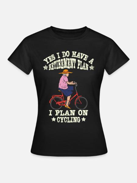 Bicicleta graciosa pensionista ciclista pensionista - Dame-T-shirt - sort